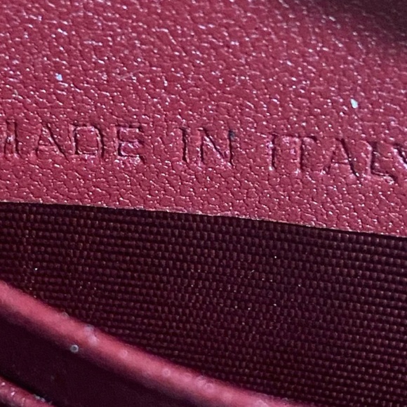 Authentic Pre-Owned Dior Medium Saddle Pouch with Chain Burgundy Goatskin - Picture 16 of 16